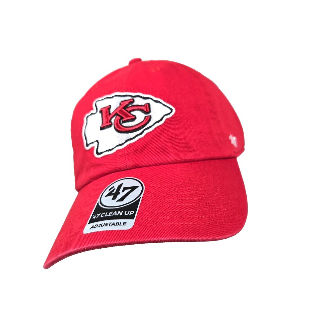 Kansas City Chiefs NFL Men's '47 Brand Clean Up Red Hat Cap New